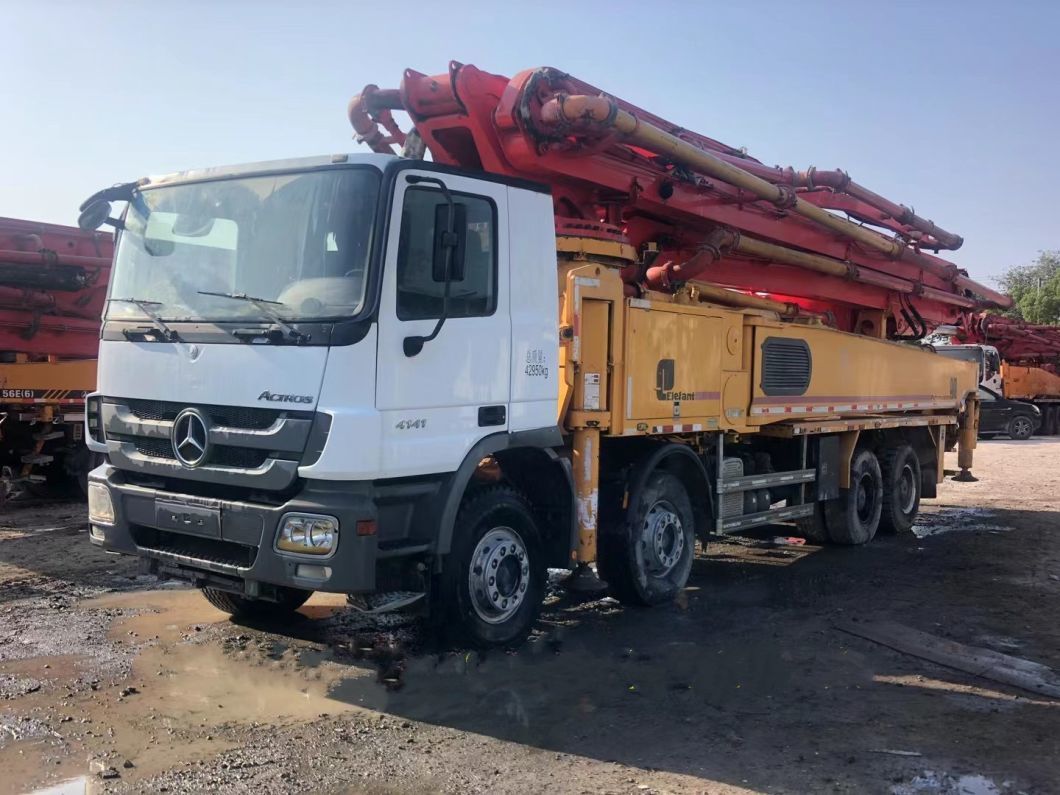 Stock 2013 Putzmeister 53m Used Concrete Pump Trcuk Boom Pump