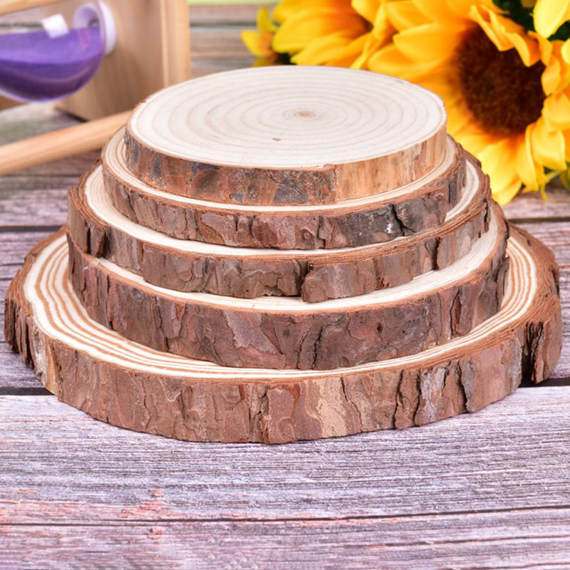 16CM Unfinished Natural Wood Slices Wooden Discs Crafts
