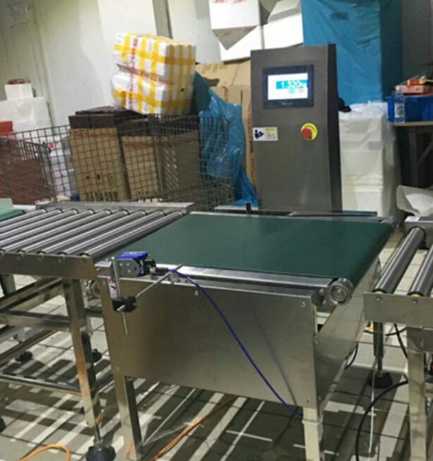 Online Check Weigher line INCW-300 5g-3600g 0.5g 80p/min For Weight Check With LED Touch Screen for food