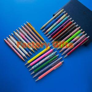 Quality Creative Gold Powder Click Metal Ballpoint Pen For Wedding Party Imprinte Logo wholesale