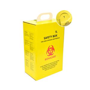 Quality 7L Hospital Medical Sharps Box For Recycling Waste Syringe Needle wholesale