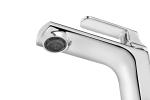 Single Lever Contemporary Brass Bathroom Mixer Tap Monobloc Chrome