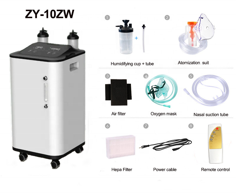 Custom Medical Grade Portable 10L Oxygen Concentrator Machine 220V