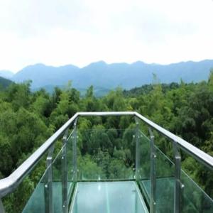 Quality Toughened Glass Walk Way 10mm-19mm Thickness Glass Stairway wholesale