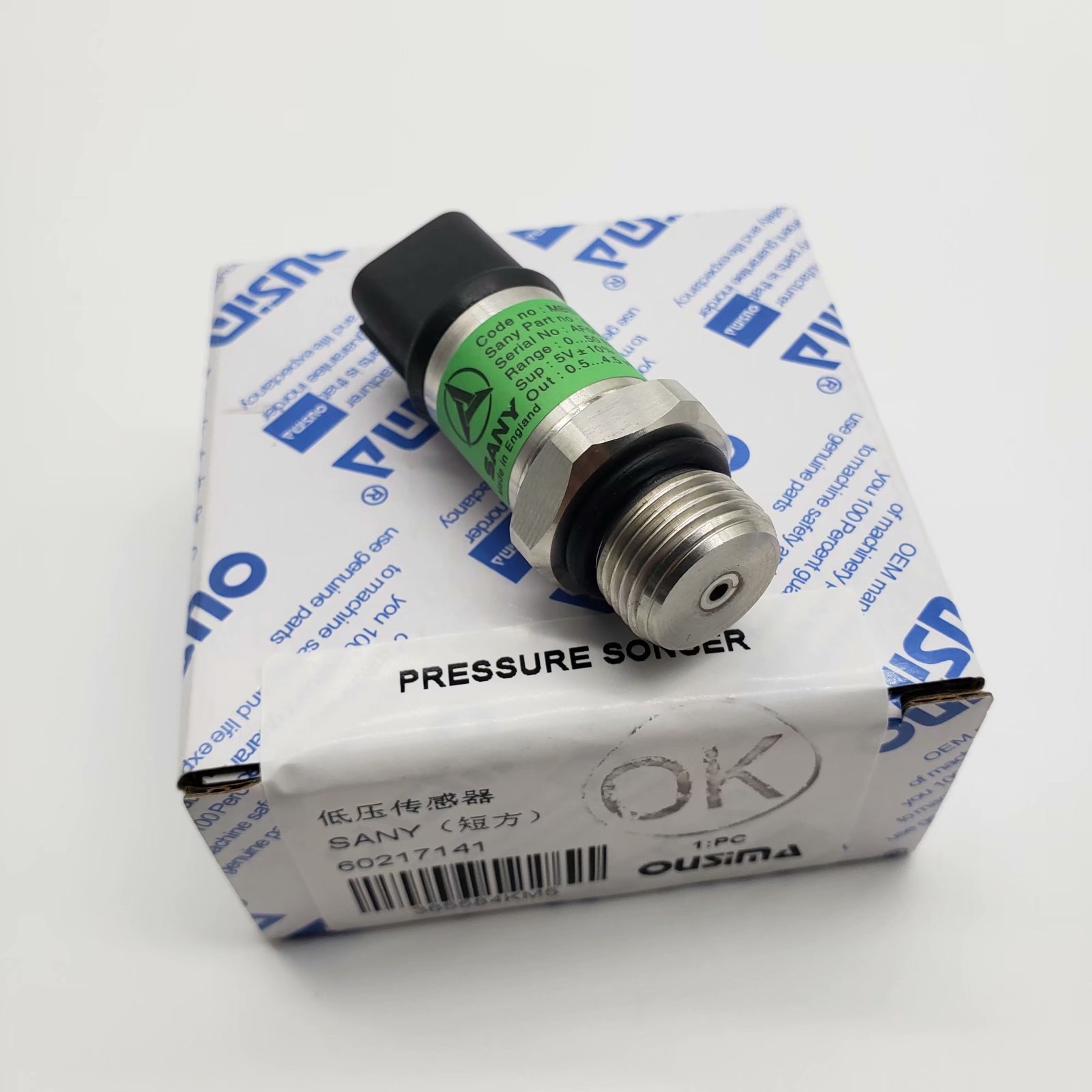 OUSIMA 60217141 Excavator Low Pressure Sensor For SANY Series