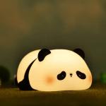 Christmas Gifts Silicone Panda Night Light Cartoon Animal Cute Sleep Led