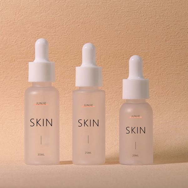 1oz 30ml PET Plastic Bottle Luxury Push Button Dropper Bottle Clear Scrub For
