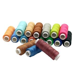 Quality 1MM Red MERCERIZED Wax Coated Polyester Sewing Thread for Macrame Jewelry Making wholesale