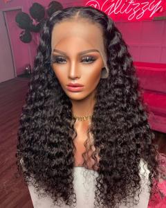 Quality Brazilian Water Wave 360 Lace Frontal Wig Pre Plucked With Baby Hair All Colors wholesale