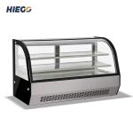 Commercial Curved Refrigerated Cake Display Case Bakery Cooling Showcase For