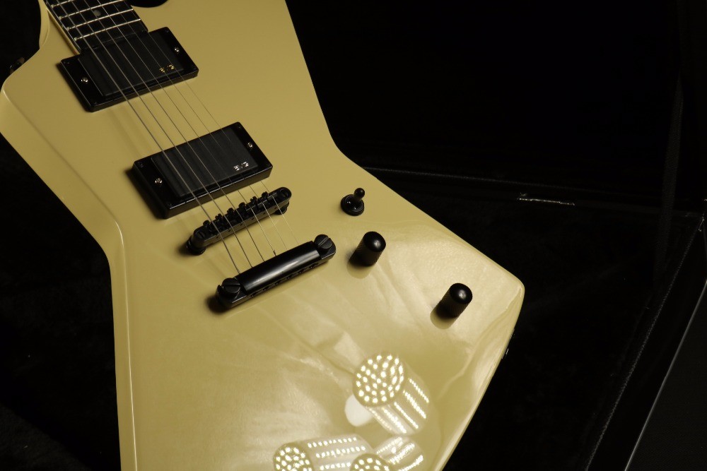Top Quality ESPS Explorer Electric Guitar Cream Color Fingerboard Inlay Black Hardware EMG Pickups