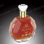 High End Diamond Shape Glass Brandy Bottle Embossed
