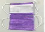 Nonwoven Purple Civil Triple Layer Earloop Face Mask