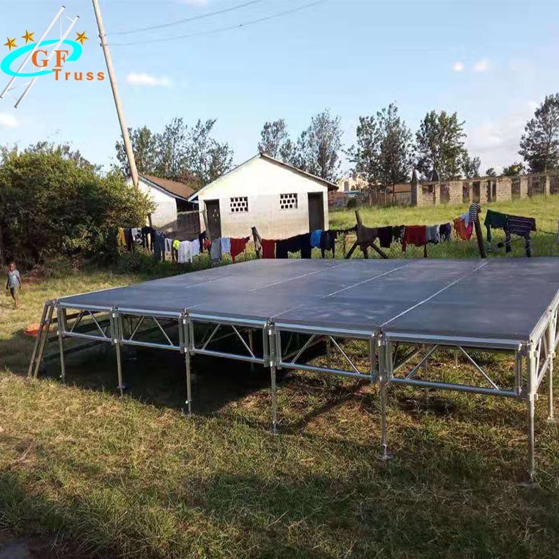 Guangzhou hot selling adjustable aluminum portable stage platform