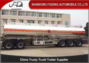 Quality 5 Compartments Aluminum Tank Semi Trailer , Petroleum Tank Trailers 50000 Liters wholesale
