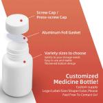 Screw Cap Plastic Custom Pill Bottle 60ml