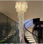 Modern Double Spiral Staircase Lustre Crystal ceiling lights for entrance