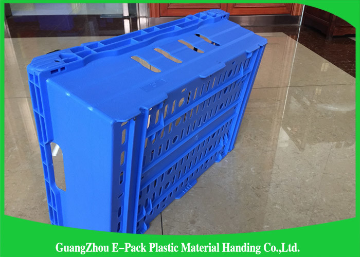 Household Plastic Food Crates Foldable Folding Solid For Fruit And Vegetable
