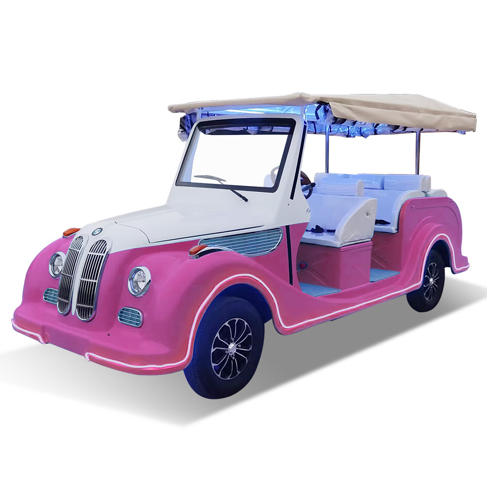 Comfortable 8 Seat Electric Classic Golf Car New Designed Tourist Sightseeing Car