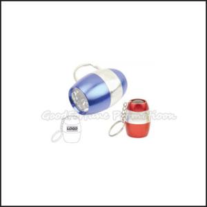 Quality advertising 6 led flashlight torch keychain keyrings Printed logo wholesale