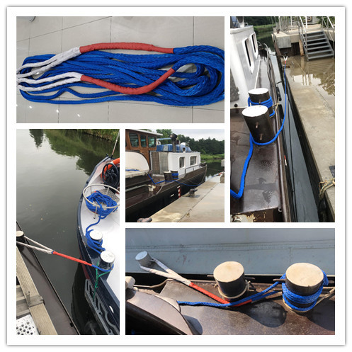 Synthetic Fiber Mooring 12 Strand Uhmwpe Rope Braided For Marine