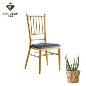 Quality Hotel Furniture Powder Coating Gold Resin Natural Chiavari Chair 4.5kg wholesale