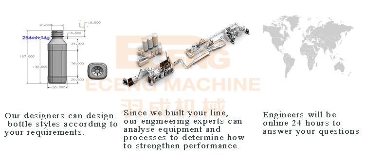 Eceng Q4500 Dia 105mm PET Bottle Making Machine 3 Cavity