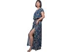 Soft Ladies Satin Pyjamas Long Dress Pyjama 100% Polyester Printing