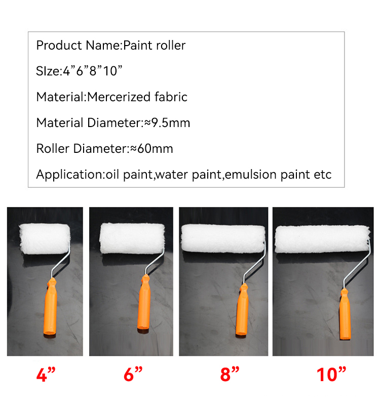 Customized Support ODM Custom Flower Wall Decoration Soft Rubber Paint Roller Brush