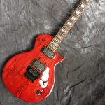 LP custom electric guitar with black floyed rose
