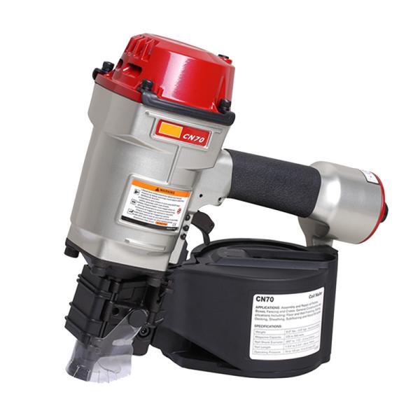 Air Powered Pneumatic Nailer Gun CN70 Aluminum 5Bar Pressure For 45-70mm Coil