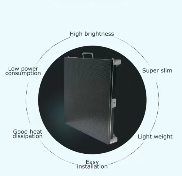 High Resolution 500x500 Indoor and Outdoor Stage LED Display Cabinet with IP65 Rating