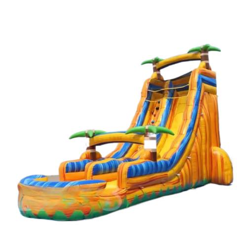 Commercial colorful theme inflatable water slides outdoor inflatable playground