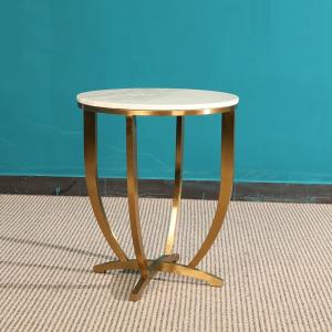 Quality Contemporary Design Stainless Steel Frame Marble Top Coffee Table Side Table for Living room Bedroom wholesale