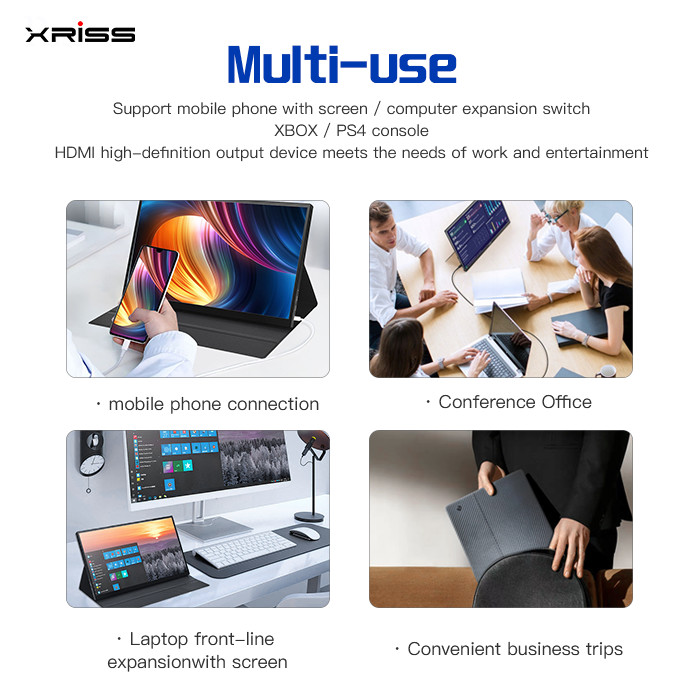 UHD 1080P Portable Monitor Screen 15.6Inch 60Hz USB For Switch