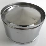 Silvery Chimney Flue Rain Caps , 6 Inch Stove Pipe Rain Cap Non Fuel Limitation