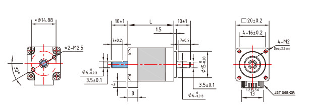 Nema 8 Two Phase 0.6A 0.02N.M Micro Stepper Motor