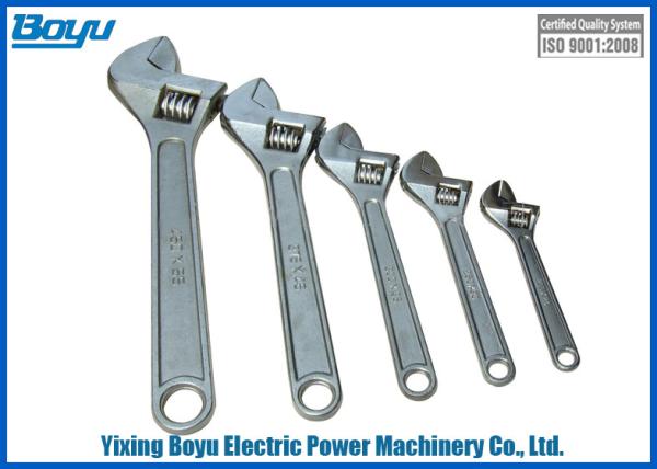 Cheap Transmission Line Tools Universal Adjustable Wrench Spanner Max Opening 62mm for sale