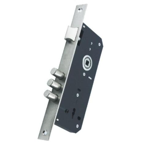 Black Color Outdoor Rim Lock / Heavy Duty Rim Lock Steel Material With 3 Normal