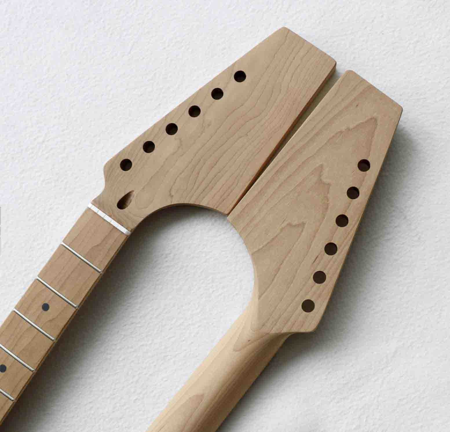 Custom Grand 22 Fret Roasted Maple Electric Guitar Neck for Handmade Tele Guitar Kits Gloss Finished with Bone Nut
