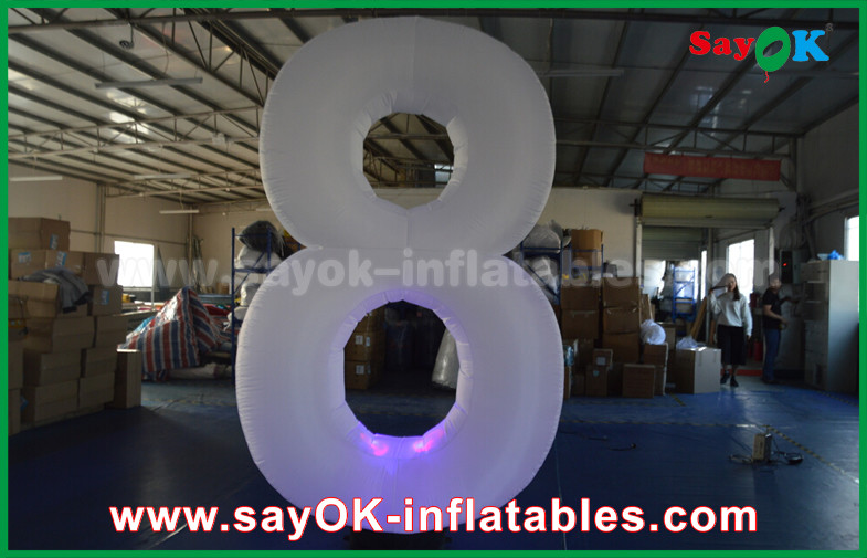 Jellyfish Type Inflatable Lighting Decoration LED Light Numbers 8 8 For Showing