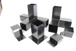 4*4 Wood Post Base Pergola Brackets Kits with Steel Q235B and Electrophoretic