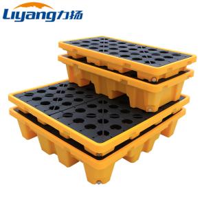 Quality Detachable 4T Plastic Spill Pallets Anti Leakage Oil Drum Pallet wholesale