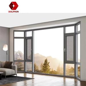 Quality Wood Grain Aluminum Storm Windows Two Track Aluminium Frame Glass Window wholesale