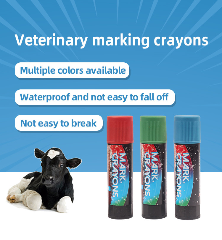 Blue Color Non Toxic Livestock Marking Crayons Set Of 24 For Livestock Farmers Using