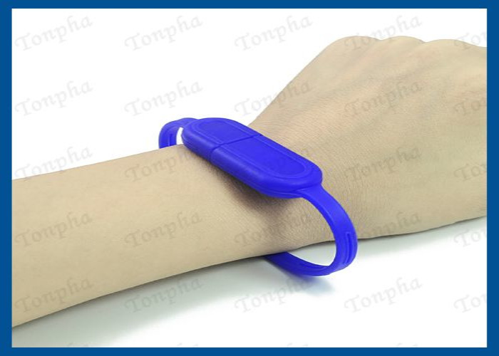 Promotional Thin Wristband Flash Drive Convenient Carrying Silicone Material