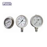 Black Painted Aluminium Pointer Liquid Filled Pressure Gauge Bourton Tube