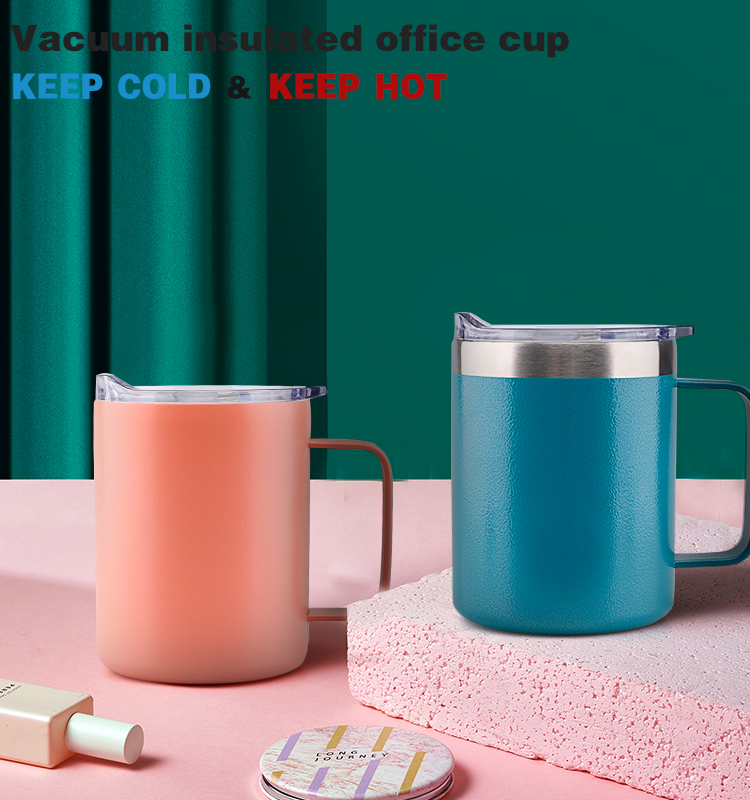 Wholesale 13 OZ Private Label Stainless Steel Insulated Double Wall Coffee Tumbler Cups Mugs With Lid