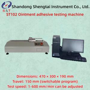 Quality Travel 150mm Ointment Adhesive Testing Machine Load Range 0-5000mN Speed 1-600mm/Min wholesale