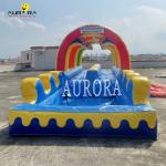 PVC Inflatable Water Slide Double Lane Slip And Slide For Church Events